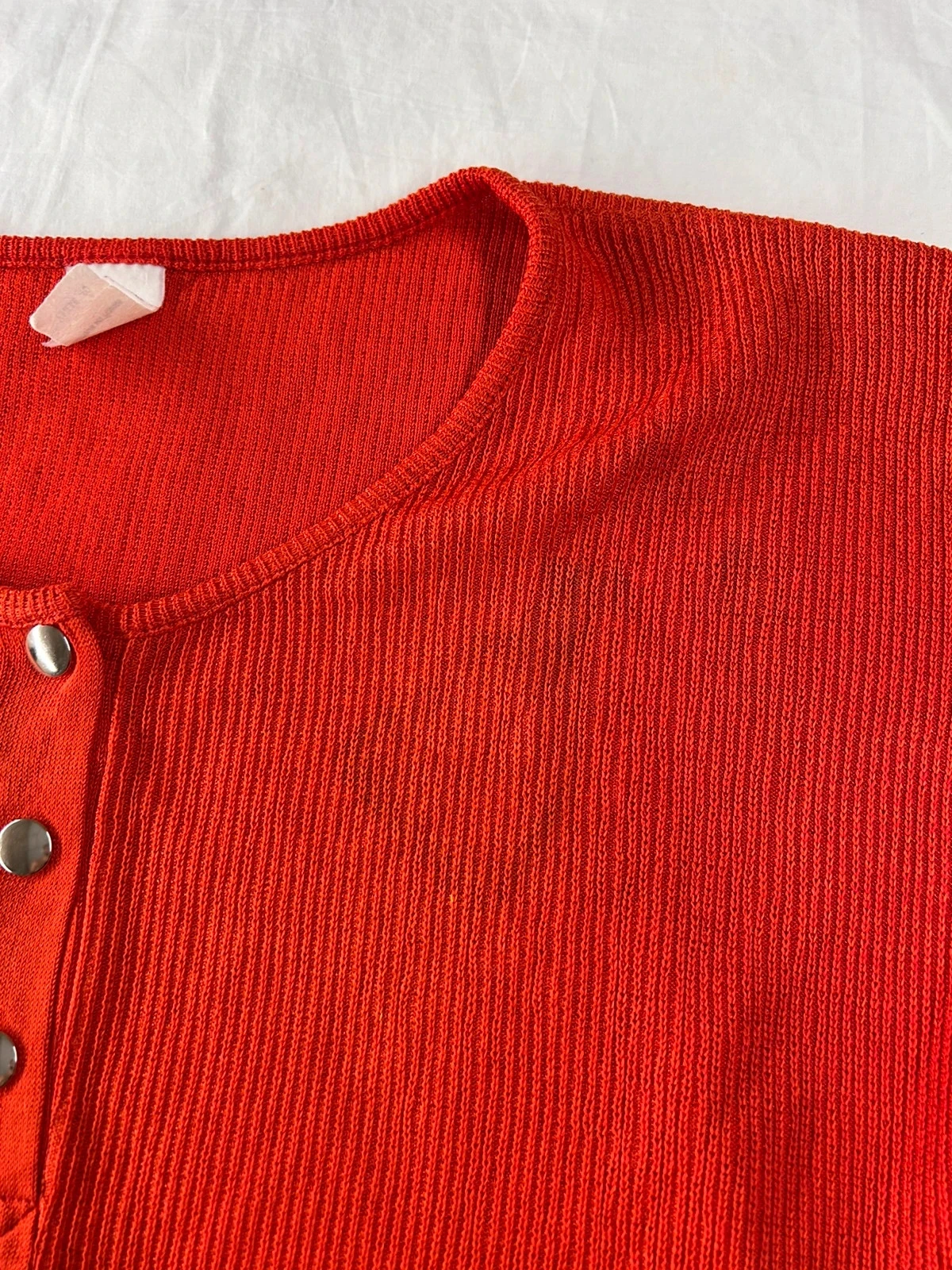 Blusa de manga corta de acrílico rojo talla 40 – photo 4